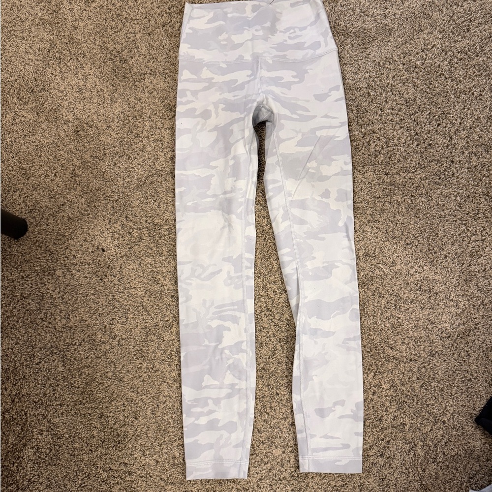 Lululemon Athletica Light Gray Camouflage Leggings